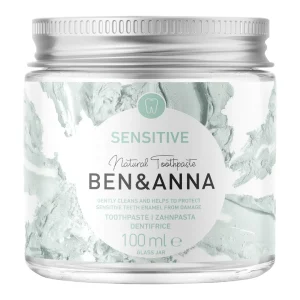Přírodní zubní pasta Ben & Anna Sensitive pro citlivé zuby ve skleněné dóze