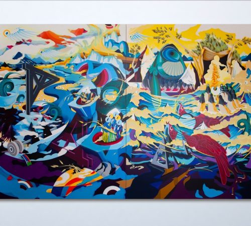 Jakub-Reken_03_Fishland-–-akryl-a-olej-na-platne-240x360x5cm-2016-vystava-IKONIKON