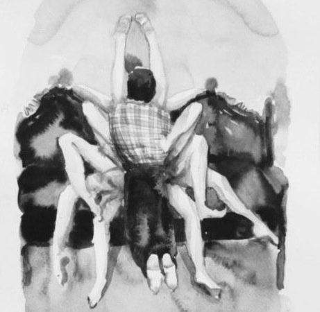 Lucia-Dovicakova_21_Mine-aquarelle-and-ink-on-paper-akvarel-a-tus-na-papieri-35-x-25-2017