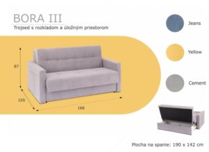 Bora rozkladacia pohovka