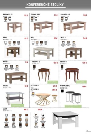 Konferenčné stolíky Nábytok WIP 2024 89