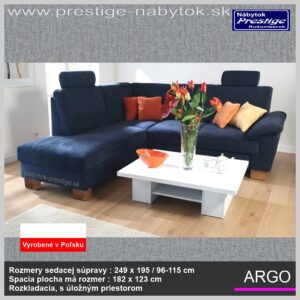 Argo sedačka modrá