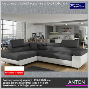 Anton sedačka sivá