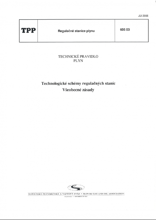 TPP 605 03 - Technologické schémy regulačných staníc