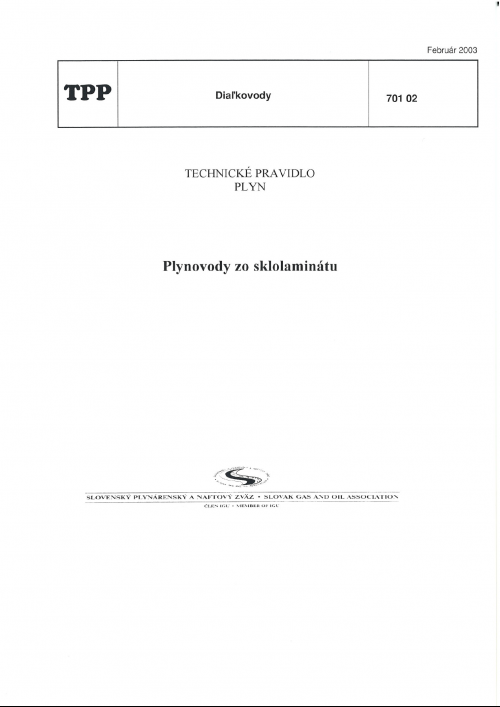 TPP 701 02 - Plynovody zo sklolaminátu