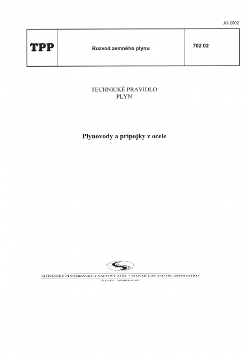 TPP 702 02 - Plynovody a prípojky z ocele