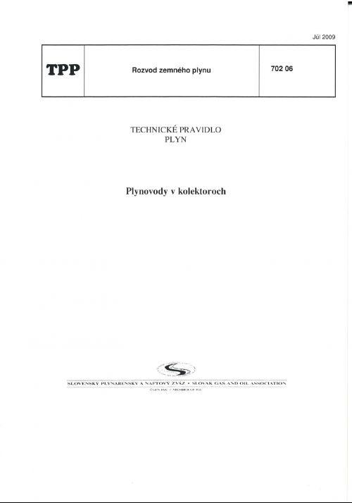 TPP 702 06 - Plynovody v kolektoroch
