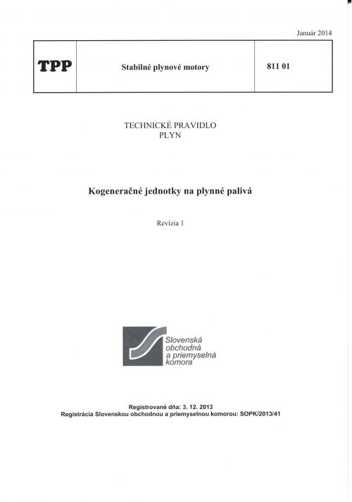 TPP 811 01 - Kogeneračné jednotky na plynné palivá