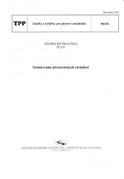 TPP 904 01 - Označovanie plynárenských zariadení