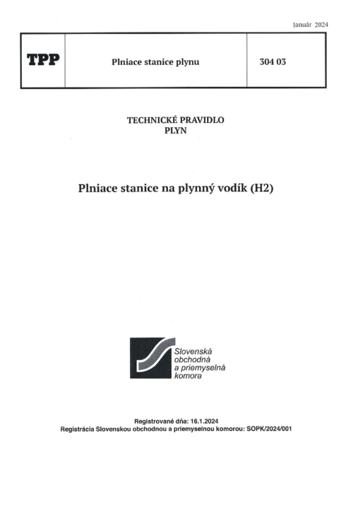 TPP 304 03 Plniace stanice na plynný vodík (H2)